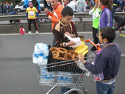 Verkaufsstände beim Marathon