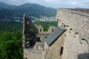 Tolle Fernsicht vom Schloss Hohenbaden